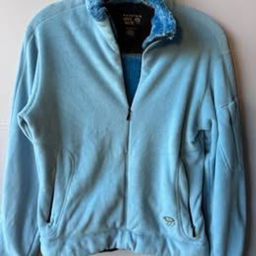 Mountain Hardwear Monkey Woman Fleece Jacket Blue Full Zip Small High Loft
